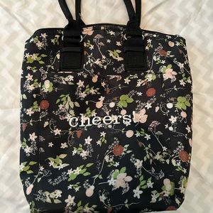 Insulated tote bag- holds 3 bottle of wine - CHEERS